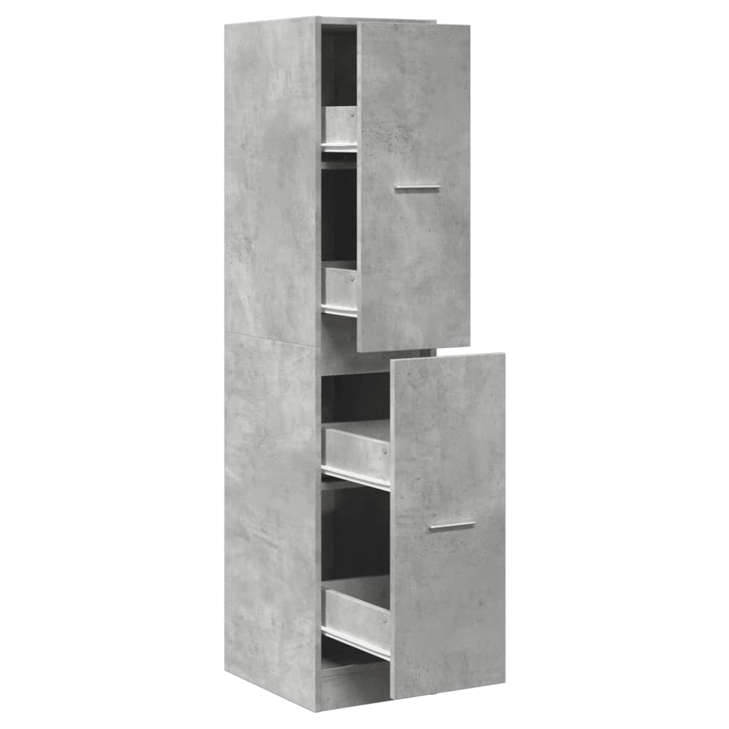 Pharmacy Cabinet Concrete Grey 30x41x144.5 cm Particleboard