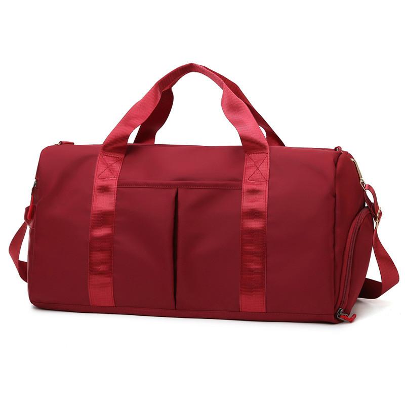 Ielgy Short-distance Luggage Bag Large-capacity Portable Travel Bag Dry Wet Separation Gym Bag красный