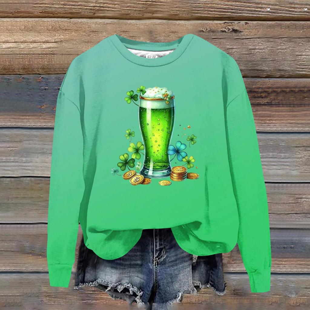 Felpa Stampata Casual Lunga da Donna