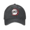 Demon Slayer Anime Baseball Caps Fashion Distressed Washed Cap Men Women Outdoor Activities Caps Hat