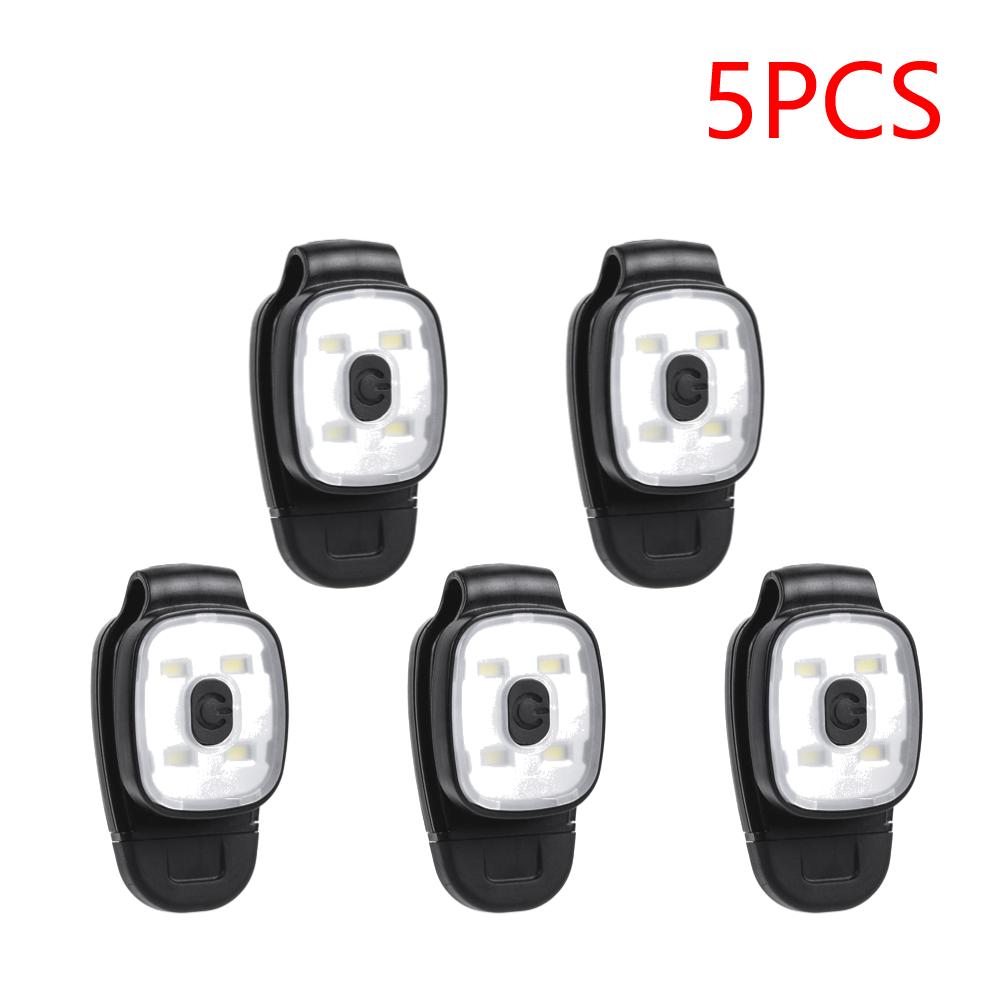 2-10PCS LED Clip Flashlight USB Charging LED Running Lights Multifunction Lightweight Warning Lights for Night Walking Fishing