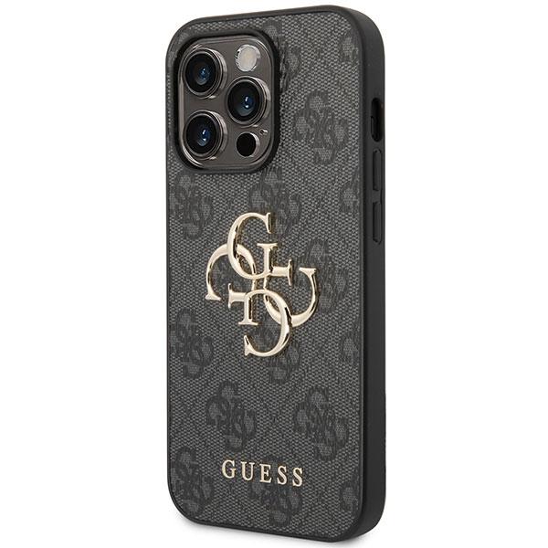 Guess Guhcp15L4Gmggr Iphone 15 Pro 6.1 Szary/Grey Hardcase 4G Big Metal Logo