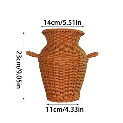 1 Stück Simulation Tischdekoration Gartenbedarf Rattan Vase Blumenkorb Pflanzenpflanzer