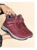 Damen 2025 Herbst/Winter Baumwoll-Wanderstiefel mit Fleecefutter - Verdickte Schneestiefel
