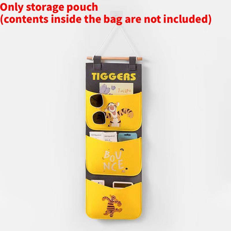 Mickey Mouse Felt Wall Organizer With Multiple Pockets For Kids Room Storage