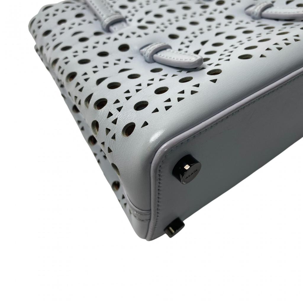 Used Shoulder Bag Gray Leather Women