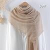 Sciarpa da donna in cotone lino seta - Per tutte le stagioni, colore unito, versatile foulard per testa e parasole
