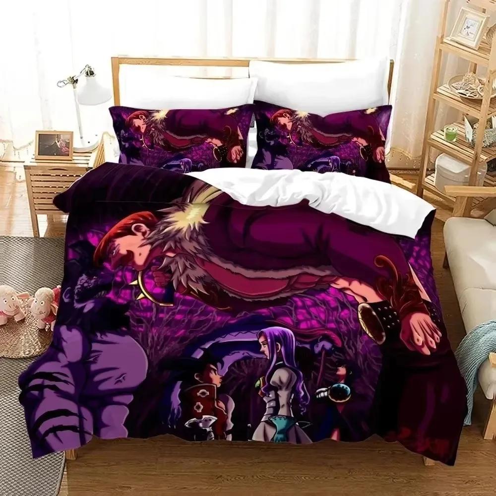 Comforter The Seven Deadly Sins Bedding Set Single Twin Full Queen King Size Anime Bed Set Teenager Bedroom S Bed Sheet