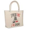 Sac De Plage - PLANETEE - Radio ON AIR J'peux Pas - Coton - Imprimé En France - Grande Contenance