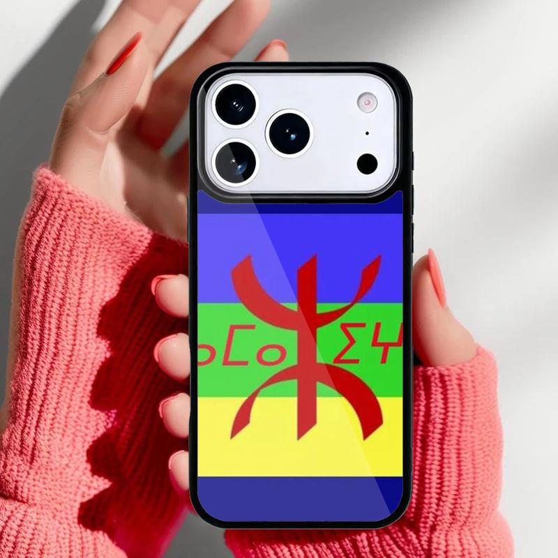 

Amazigh Berber Flag Phone Case for iPhone 17 16 15 14 13 Pro Max Back Cover for 12 11 Pro Coque iPhone17 Pro Max