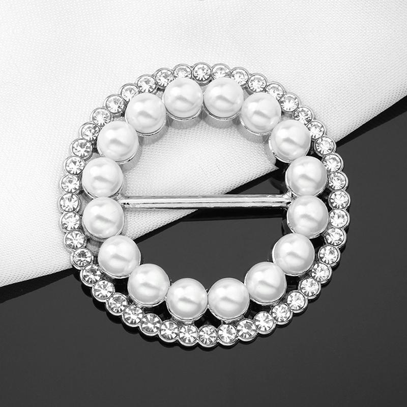 Headscarf Buckle Pearl   Clothes Corner Silk Scarf Shawl Brooch