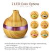 300ml USB Aroma Diffuser and Humidifier with Wood Grain Design and Silent Operation