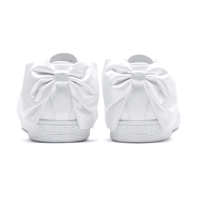 Puma Basket Bow Patent Casual Sneakers Damen Sneaker Weiß 368118-02