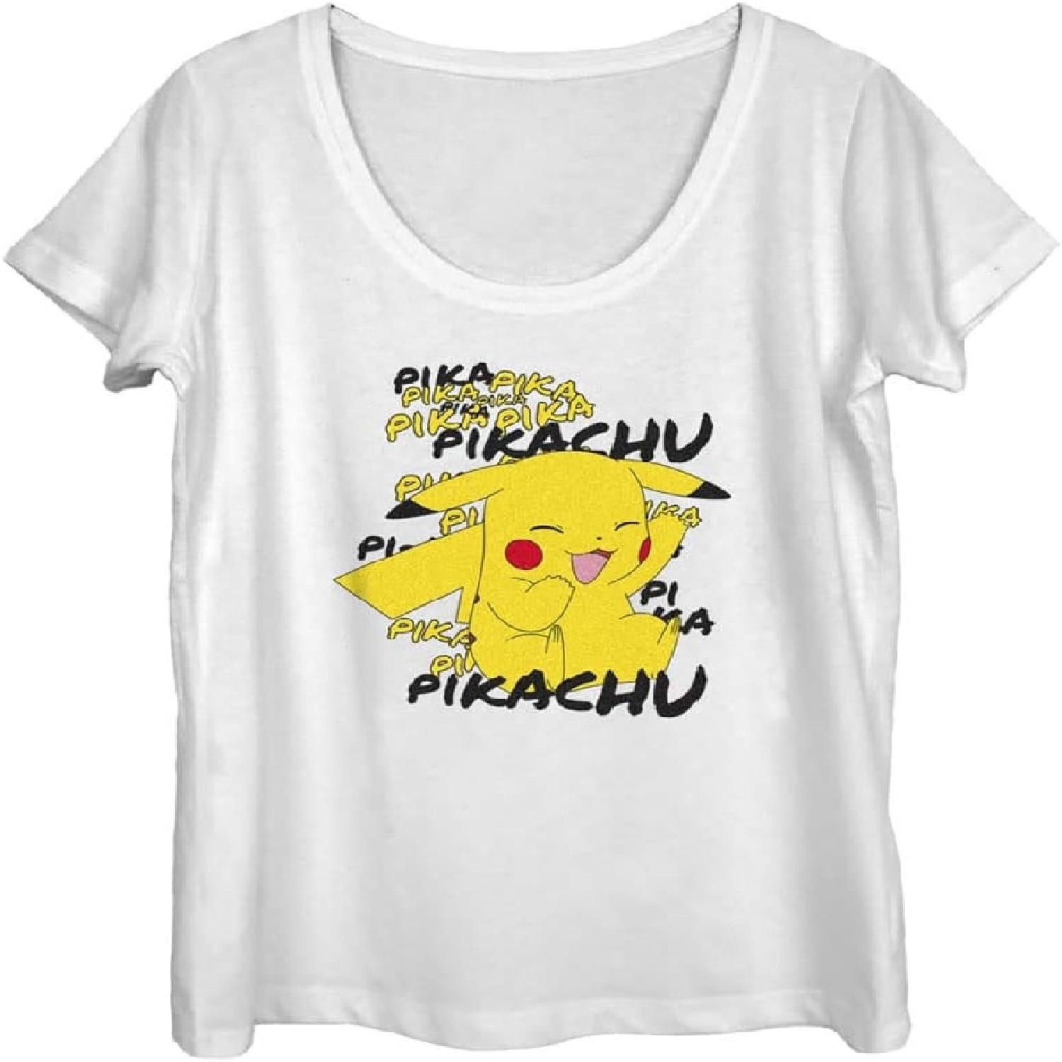 Женская футболка с коротким рукавом Pokemon Пикачу рассказывает шутку S