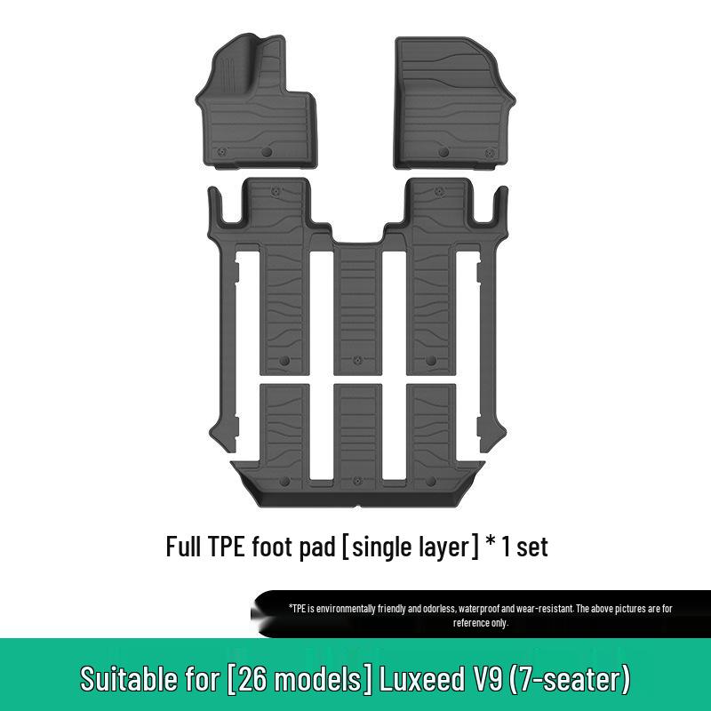 Zhijie V9 TPE Floor, Trunk, and Seat Back Mats for 26 Car Models
