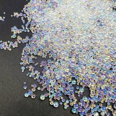 Home Party Supplies DIY Jewelry Accessories Magic Color 50g/pack Mixed Color Bubble Beads Clear Glass Orb Beads Non-Porous Bubble Beads