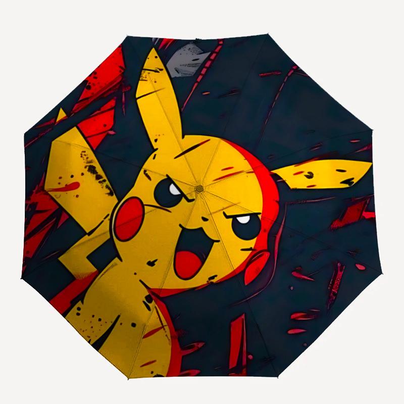 

1pc Pikachu Automatic Open Umbrella - 8-Rib Compact Foldable Design, Durable Fabric for Casual & Fashion Use, 079