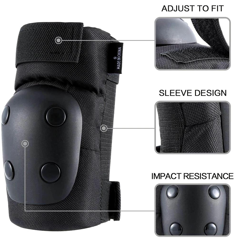 1/6Pcs Knee Elbow Wrist Guards Protective Gear Set For Adults Kids Skateboarding Biking Cycling Outdoor Sports
