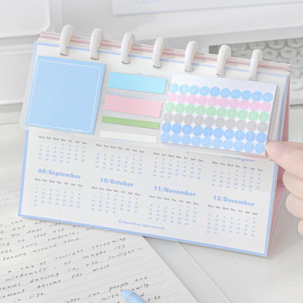 Standing Flip Learning Plan Desk Calendar Spiral Agenda Organizer 2025 Desk Calendar  Gifts