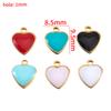 10pcs Stainless Steel Enamel Small Love Heart Charm Necklace Pendant for DIY Women Jewelry Findings Earring Supplies Wholesale