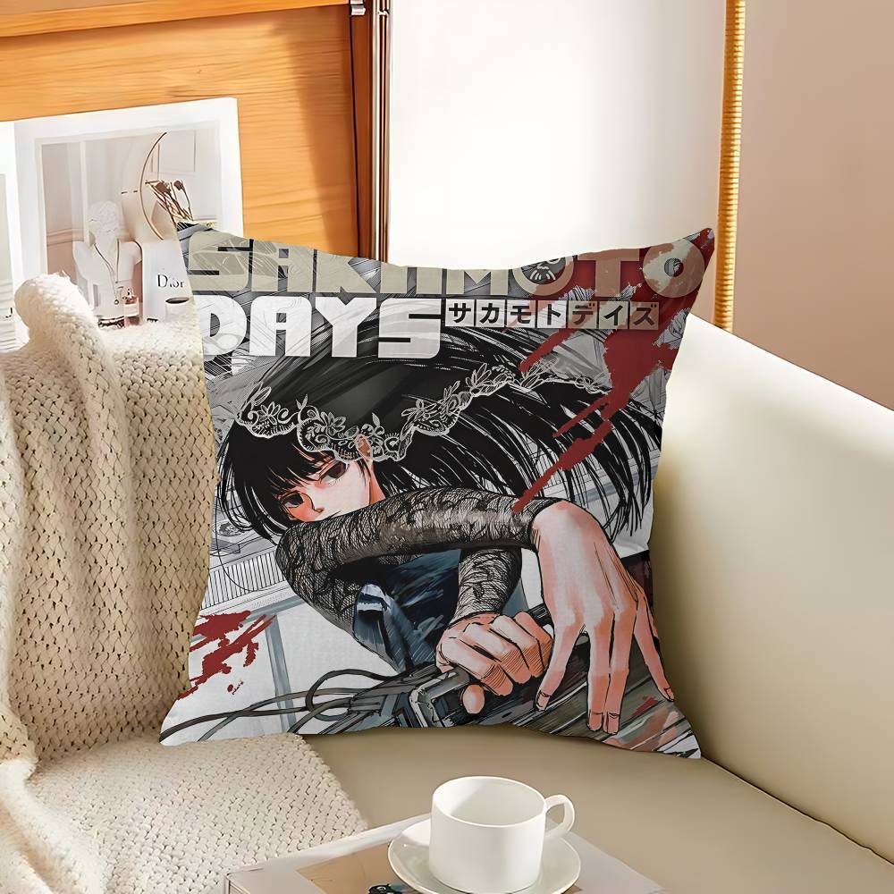Popular Japanese Anime SAKAMOTO DAYS Pillow Gift Home Office Decoration Bedroom Sofa Car Cushion Cover Case 45x45