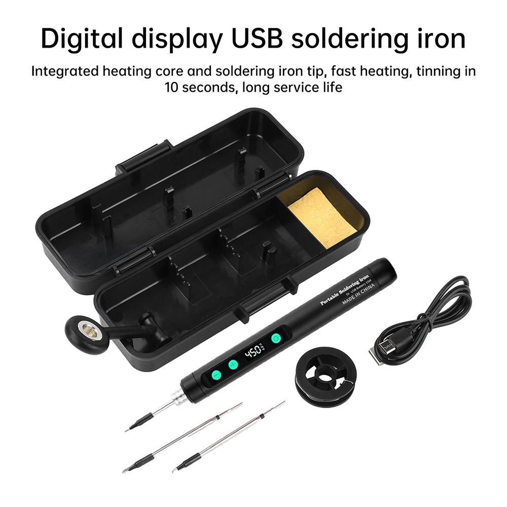 Portable Wireless Soldering Iron Mini Electric Soldering Iron soldering iron 15W Adjustable Temperature Soldering Tool Type-C 5V