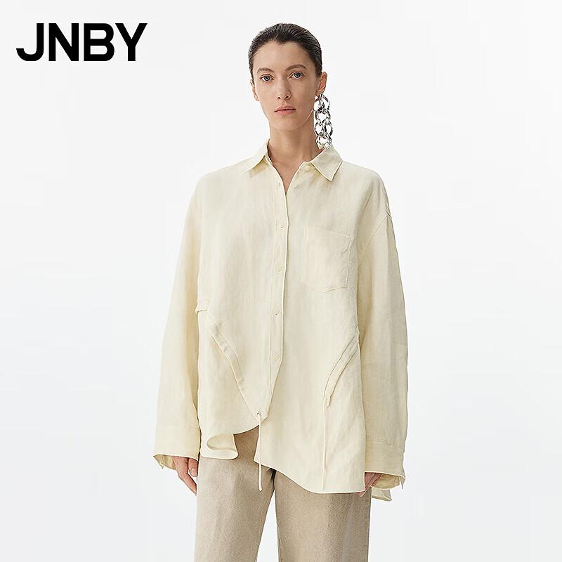 JNBY Women s Hemp Blend Drawstring Long-Sleeve Shirt L