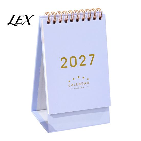 Monthly Organizer for Desk 2027 Calendar, Standing Flip Desktop Minimalist Gold Foil Cover Academic Year Calendar Planner, Thick Paper Note