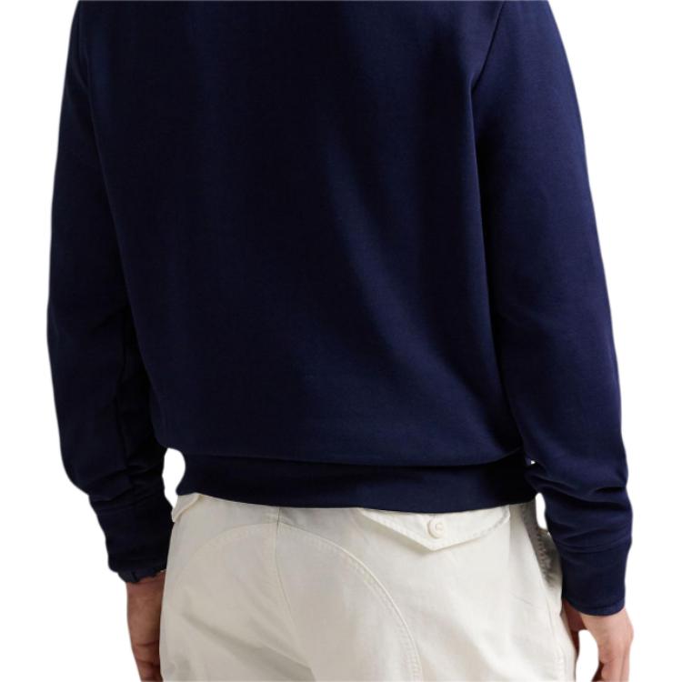 Polo Ralph Lauren SS26 Felpa con Ricamo Lettera, Collo Polo, Mezza Zip, Tasca, Manica Lunga Uomo felpa 710P02668-001