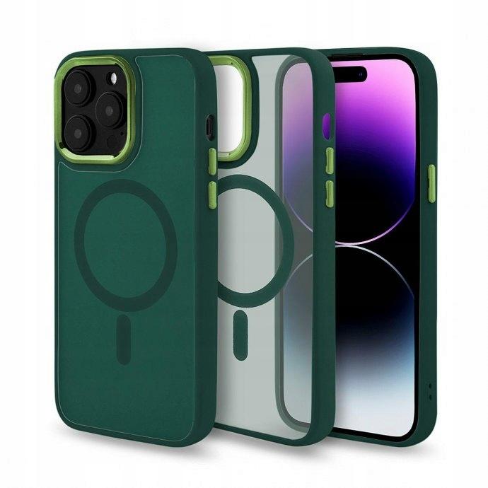 Etui do iphone 12 magsafe magmat obudowa wzmacniana zielony case + szkło