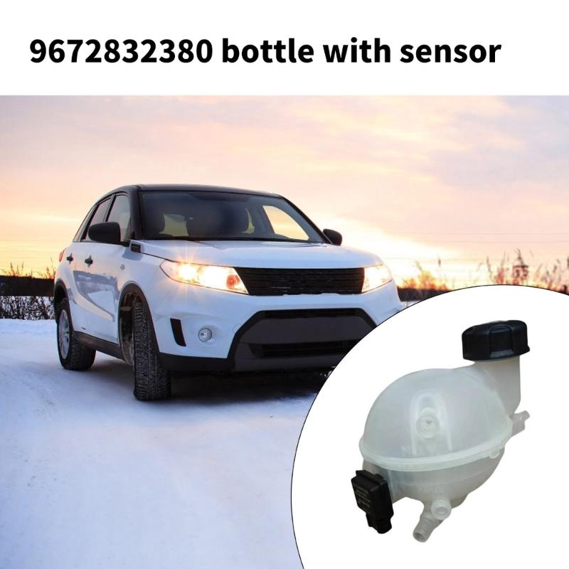 Vehicle Coolant Bottle Water Tanks With Sensor 9672832380 Precise Monitoring Fit for 307 1323FJ 1323HK Engine Protection