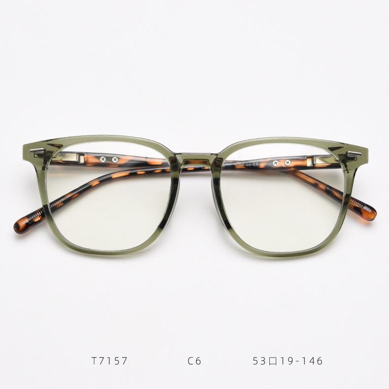 Tainai T glasses square black frame women can be equipped with myopia round face big face plain anti-blue light glasses frame male tide
