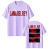 Sängerin Lana Del Rey Grafik T-Shirt Unisex Damen Mode Hip Hop 90er Vintage T-Shirts Übergroß Baumwolle Lässiges T-Shirt Y2k Streetwear