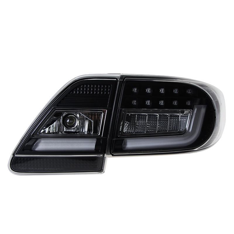 LED Taillight Assembly for 11-13 Toyota Corolla: DRL, Brake & Turn Signal, Smoked Black