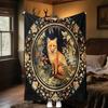1pc Medieval style art fox blanket, al season lightweigh Poster blanket home office outdoor nap multifunc Poster blanketional blanket