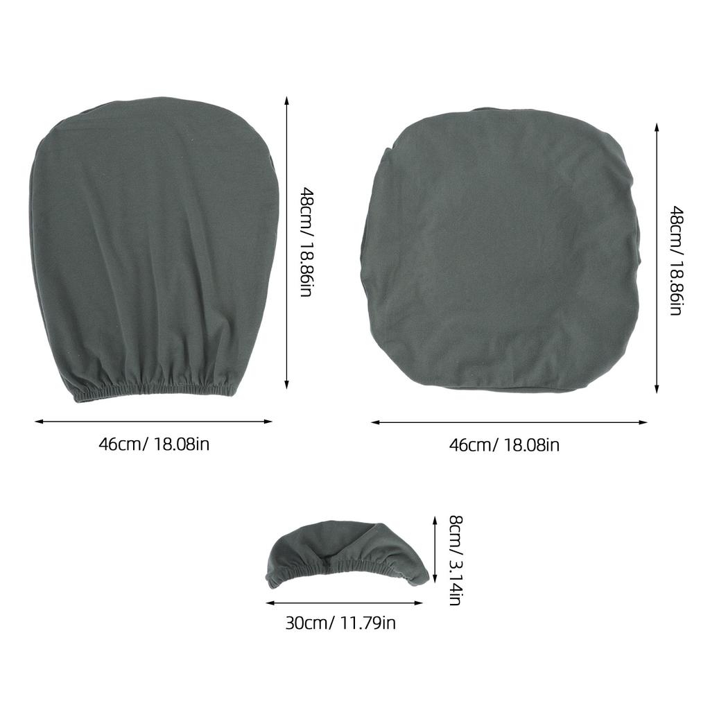1Set Office Chair Covers Milk Silk Stretch Elastic Computer Chair Seat Backrest Armrest Protective Cover Soft Breathable Office