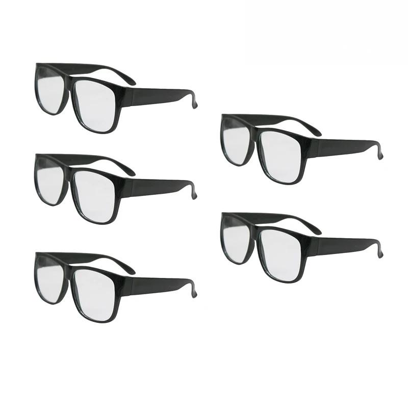5pcs Set Safety Protection Glasses Welding Protective Goggles Chemical Anti Welding Glasses Black-framed Glasses Tools Accessory