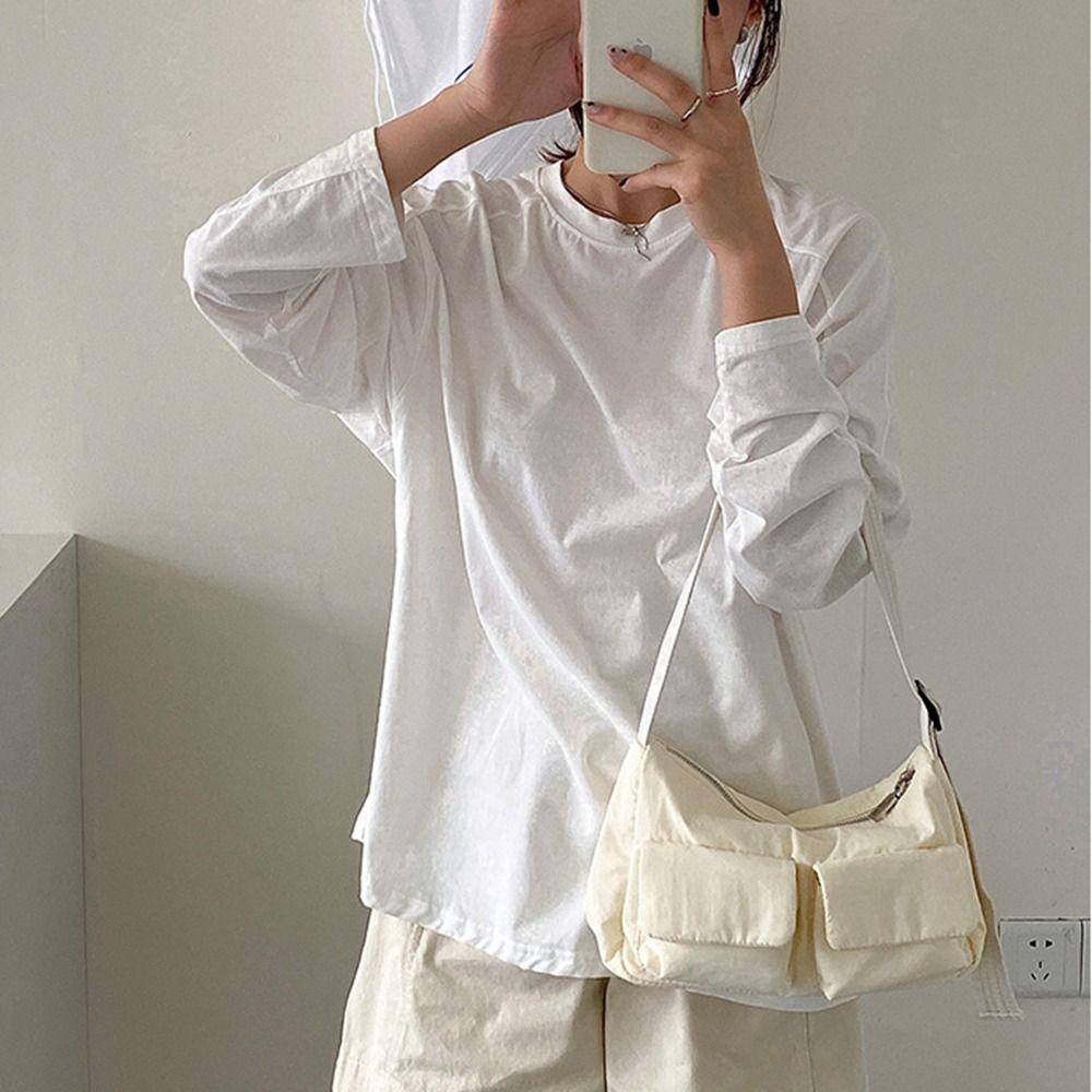 

Сумка нейлоновая сумка через плечо в корейском стиле сумка через подмышку повседневная карманная сумка Boston Tote портативная