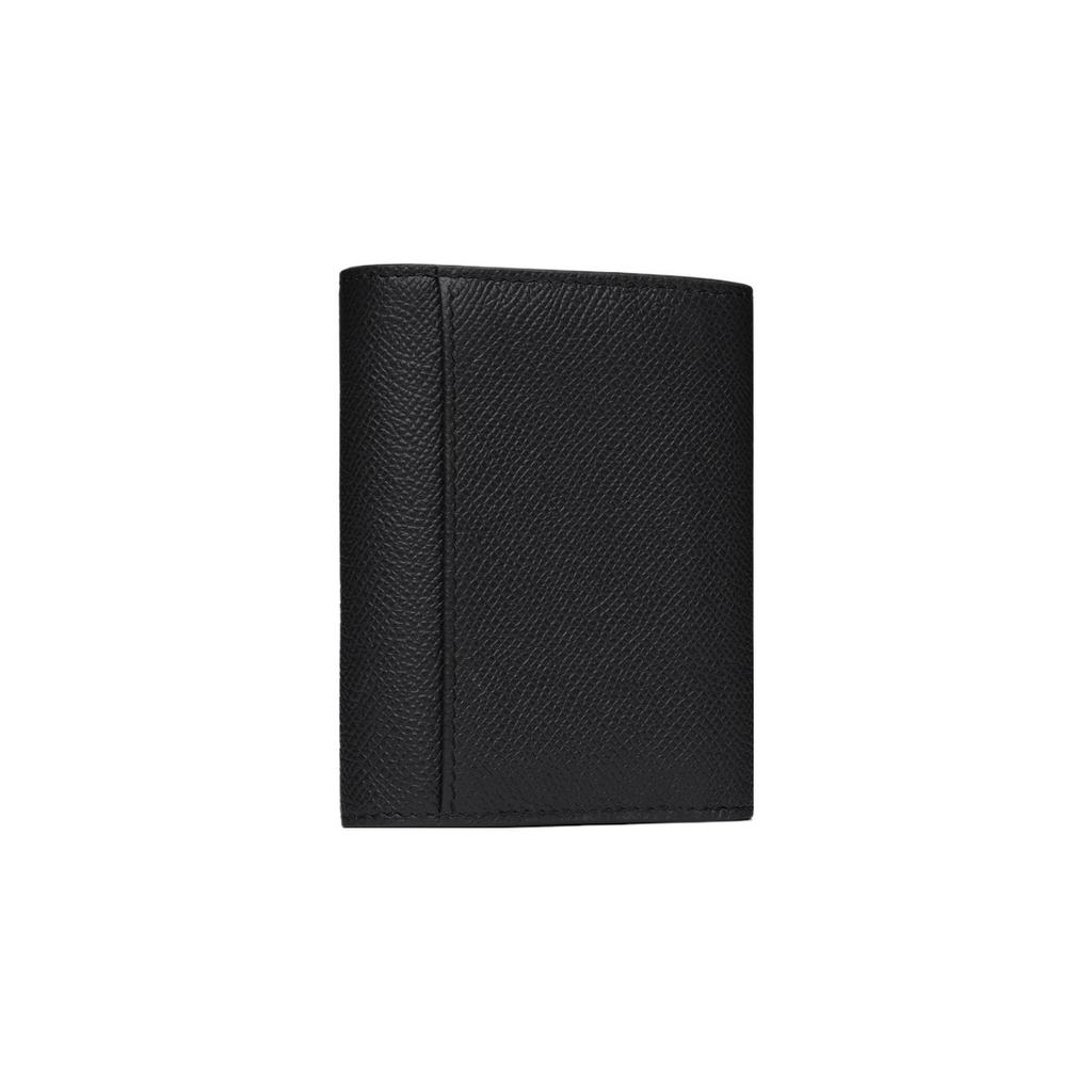 Maison Margiela Signature Four Stitch Button Closure Grain Leather Wallet Women wallet Black SA3UI0017P4745T8013