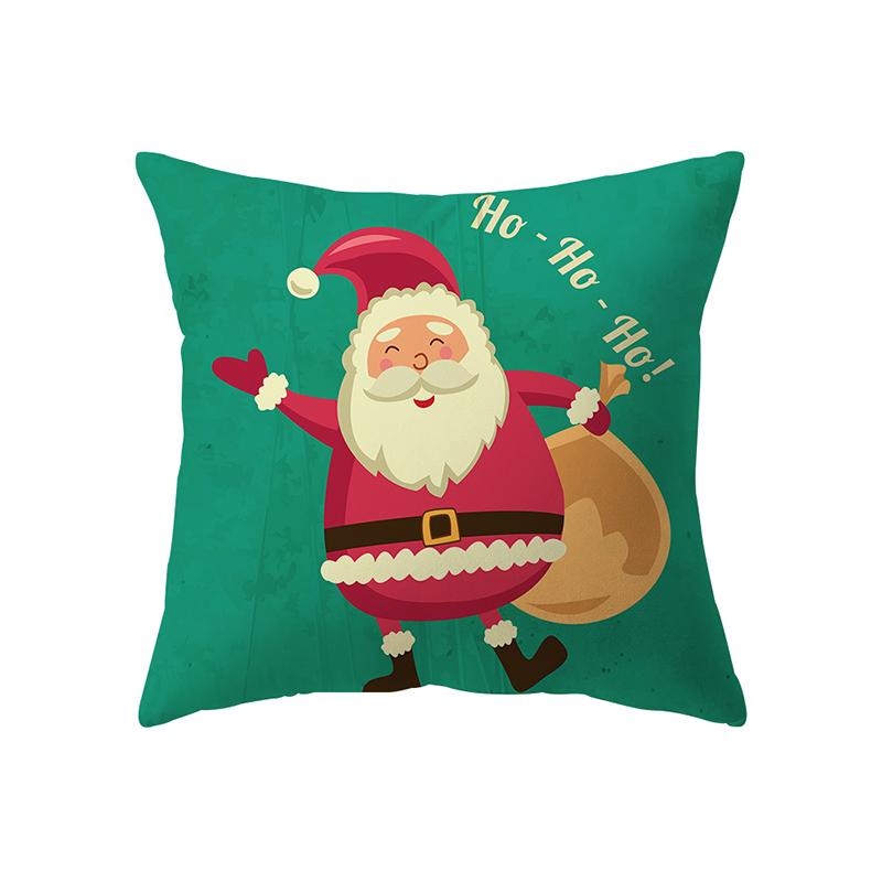 

С Рождеством Санта-Клаус с принтом, чехол для подушки, украшение для дома, гостиной, дивана, квадратная подушка, наволочка 40X40CM