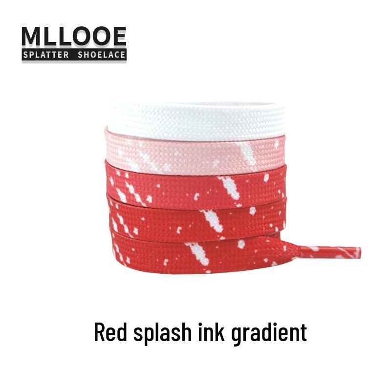 Black and White Splatter Ink Shoelaces for AF1, Dunk, Skate, and Casual Shoes