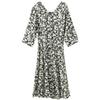Sancai 100% Cotton Floral A-Line Midi Dress