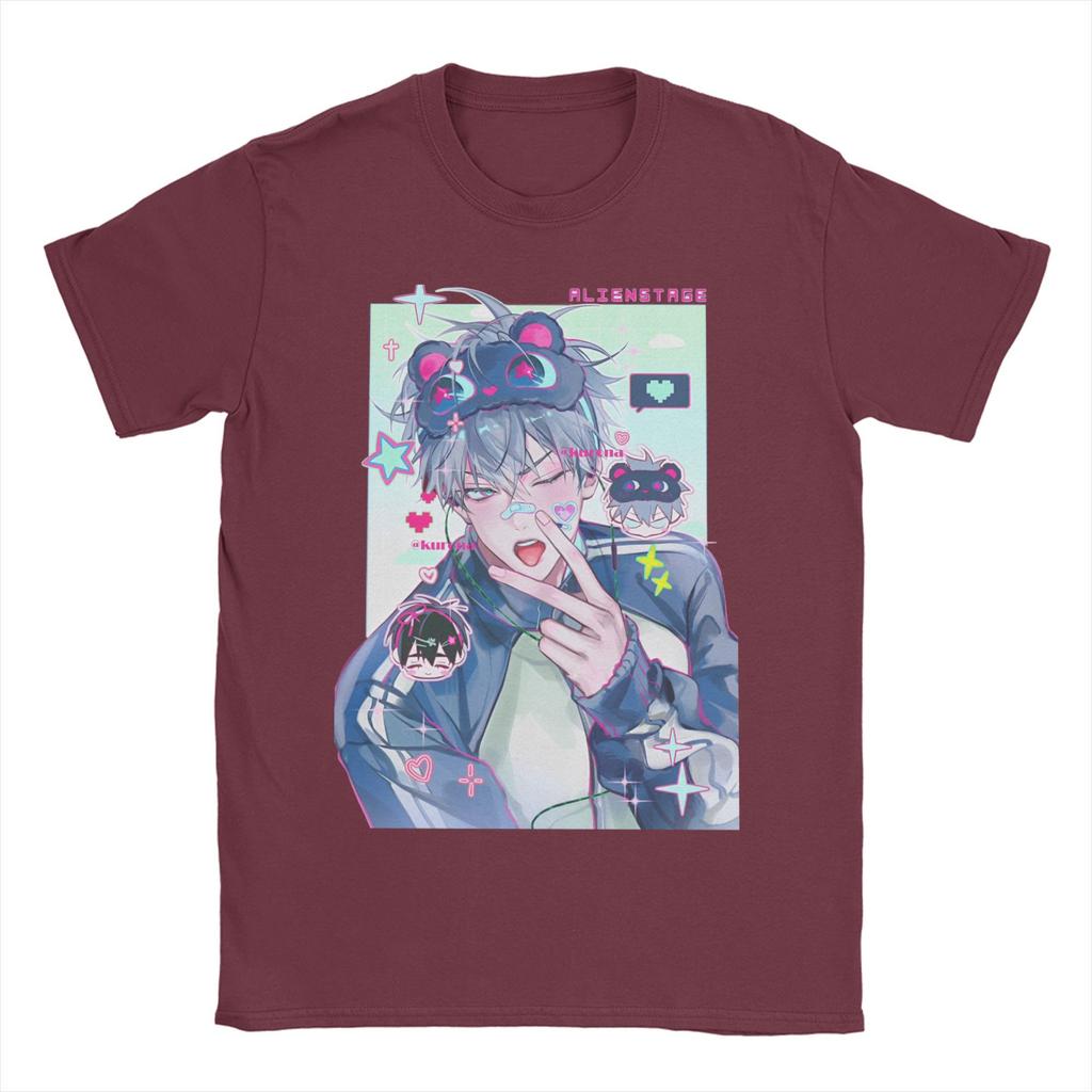 Lustiges Alien-Bühnen-T-Shirt für Herren und Damen, Rundhals, reine Baumwolle, Till Ivan Cartoon, kurzärmelig, Party-Kleidung