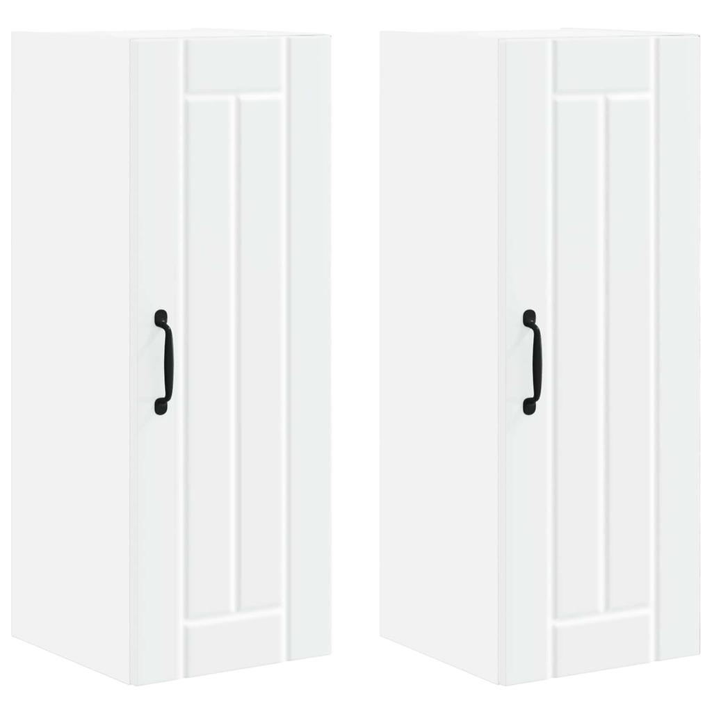 Wall Cabinet LUCCA 2 pcs White 30 x 31 x 80 cm Particleboard