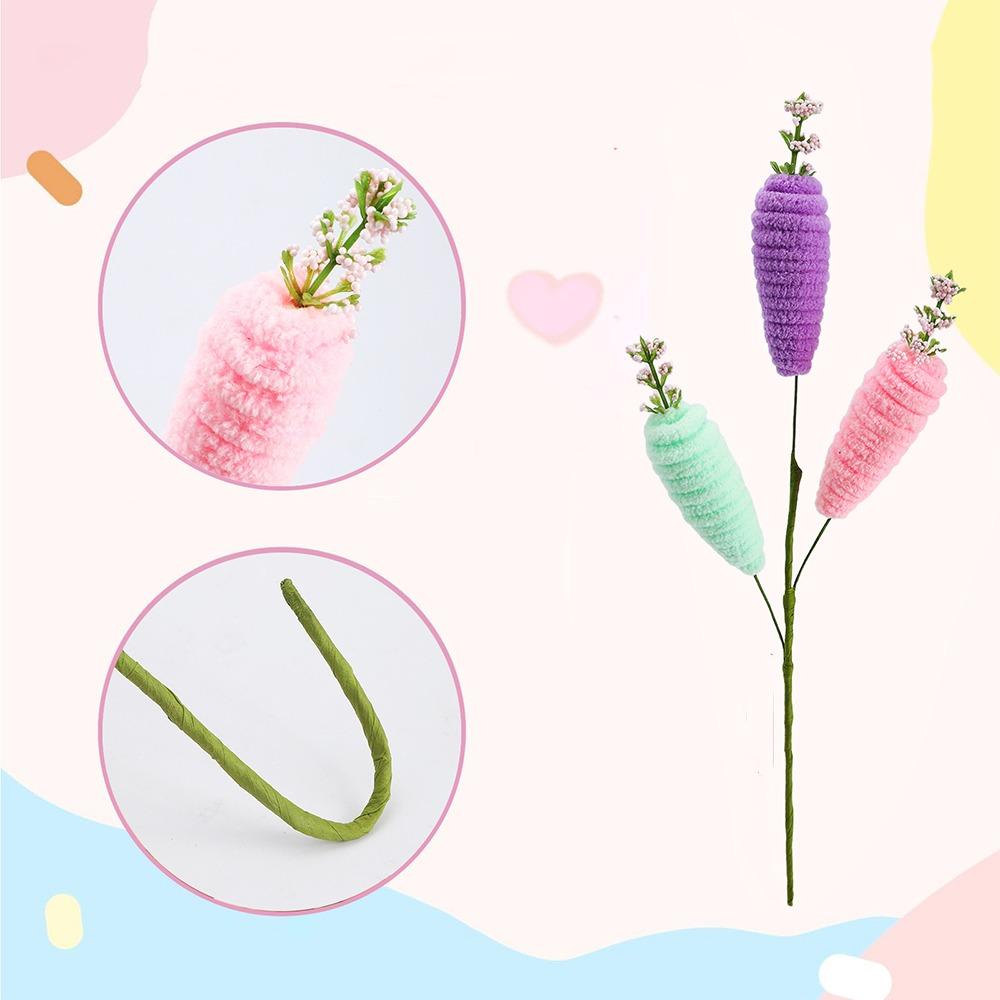 Colorful Easter Foam Radish Branch Easter Theme Handicraft Realistic Carrot Sprigs Exquisite Ornament Carrot Bouquet Branch