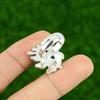 Gift For Her Natural Swiss Blue Topaz Multi Stone Adjustable Ring 925 Silver