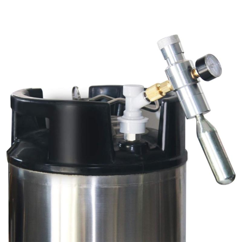 Přenosný regulátor CO2 0-150PSI s kovovou konstrukcí, plynový regulátor vhodný pro nadšence do domácího vaření Pivo