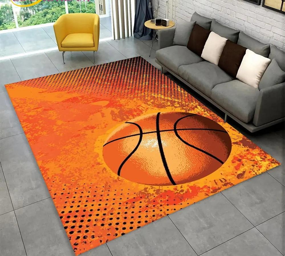 Basketball Cour Cartoon Carpet Indoor Non-slip Creative Doormat Floor Rug Bedroom Accessories Decoration Props Outdoor Decor Mat