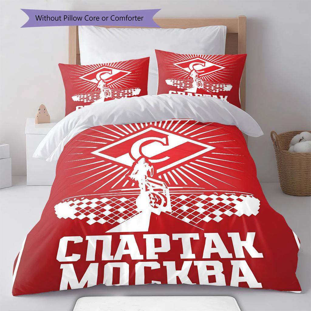 Spartak Moscow Roar Bedding Quilt Set Quilt Cover Pillowcase Home Decoration Birthday Gift (1 * duvet cover + 2 * pillowcase, without core)