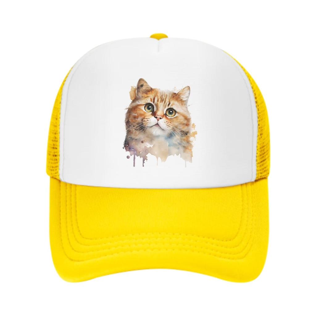 Howling Wolf Moon Graphic Trucker Hat Adjustable Mesh Baseball Cap for Unisex Outdoor